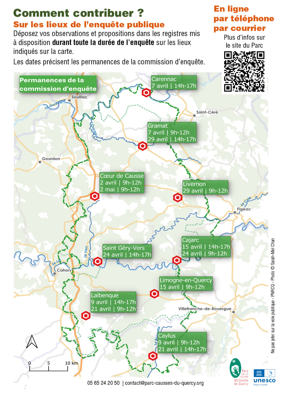 Carte des lieux de l'enquête